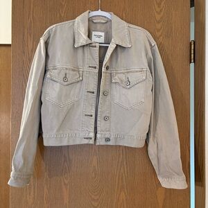 Abercrombie Beige/Tan Denim Jacket
